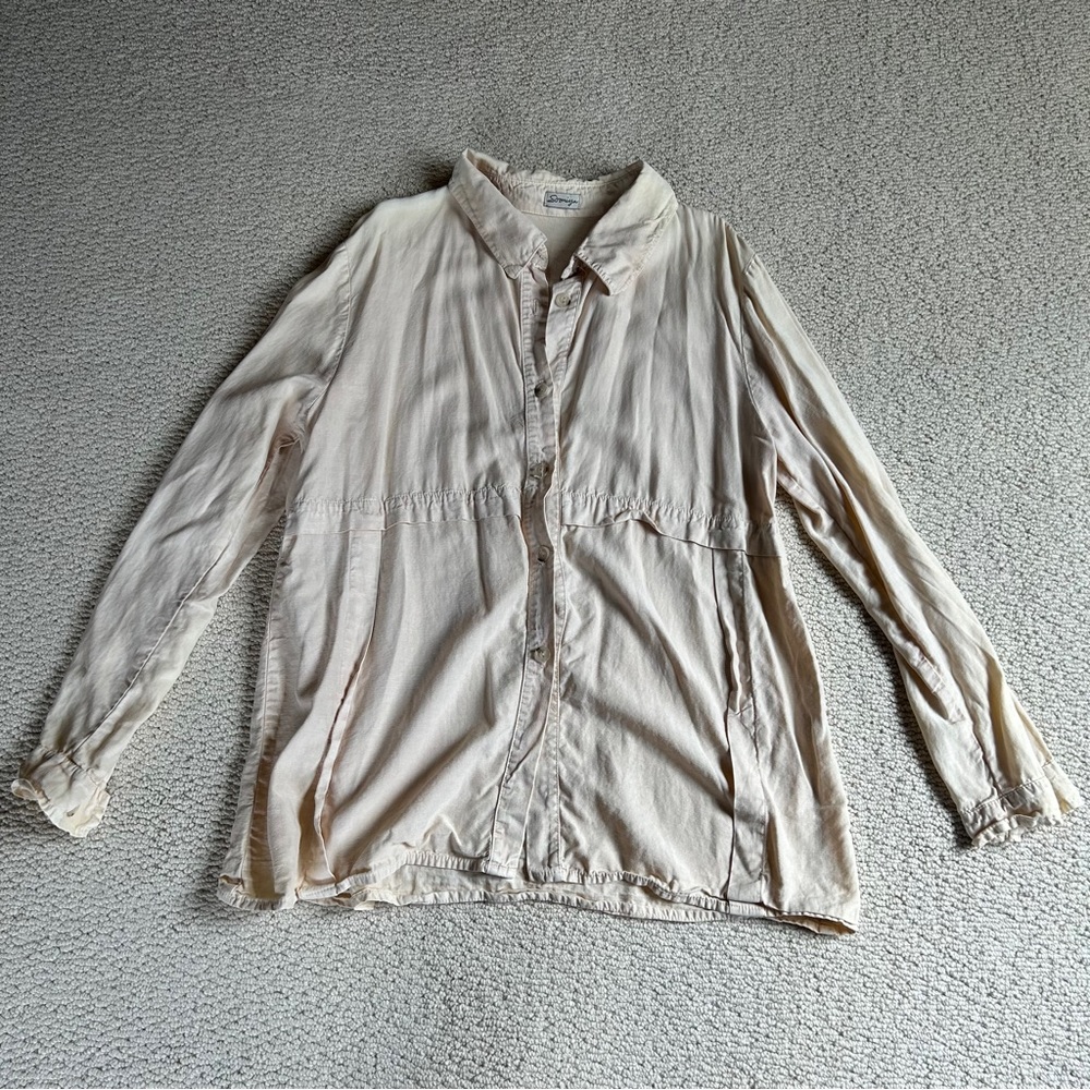 Cream Linen Button Down